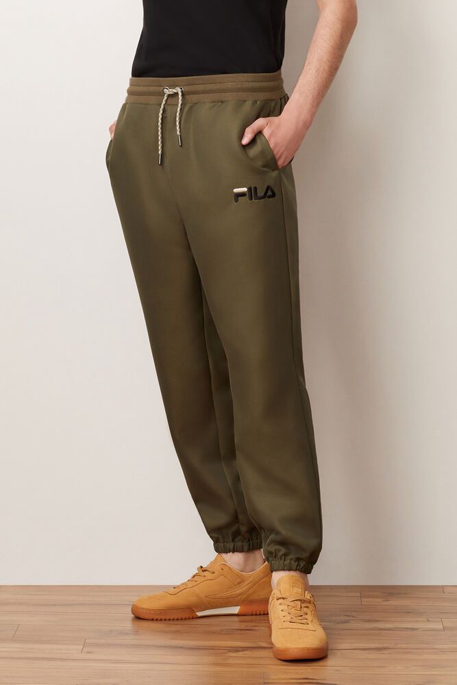 Fila Pants Mens Olive Jupiter - Ireland 30956-DLEV